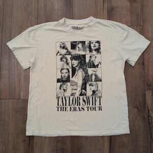 Taylor Swift The Eras Tour Adult Medium‎ Shirt Beige Concert Official Merch